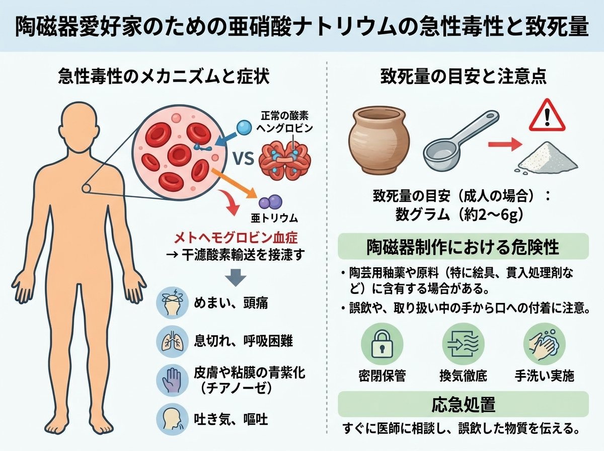 亜硝酸ナトリウムの急性毒性と致死量