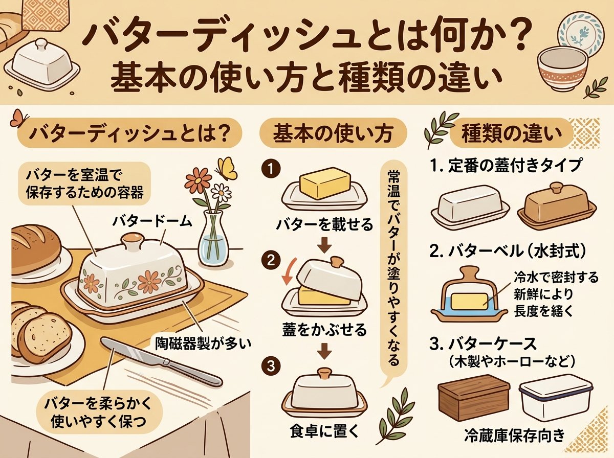 バターディッシュとは何か？基本の使い方と種類の違い