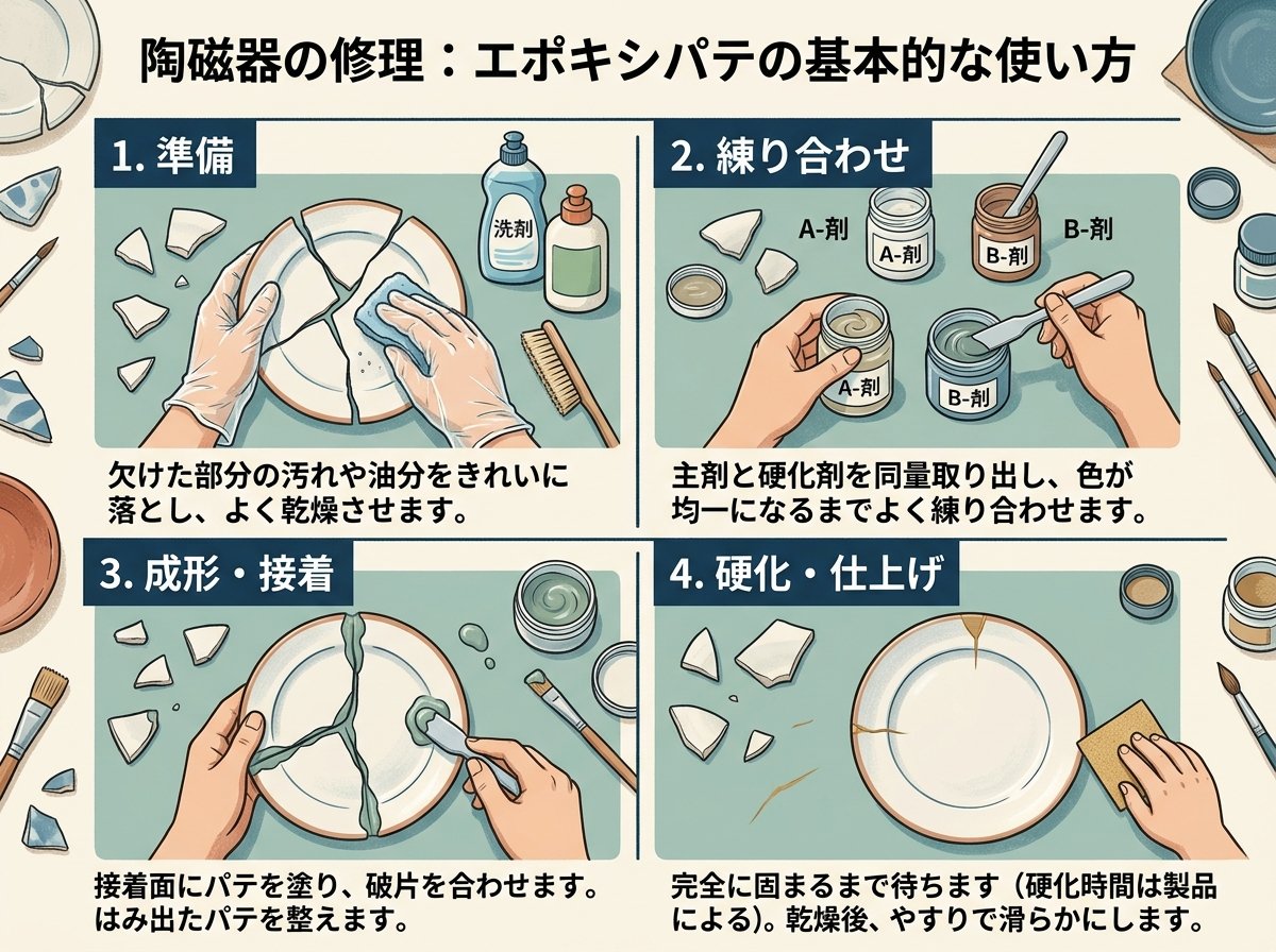 エポキシパテの基本的な使い方