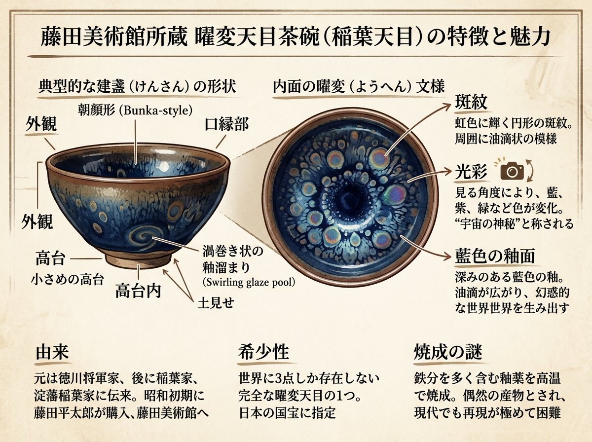 藤田美術館所蔵の曜変天目茶碗の特徴