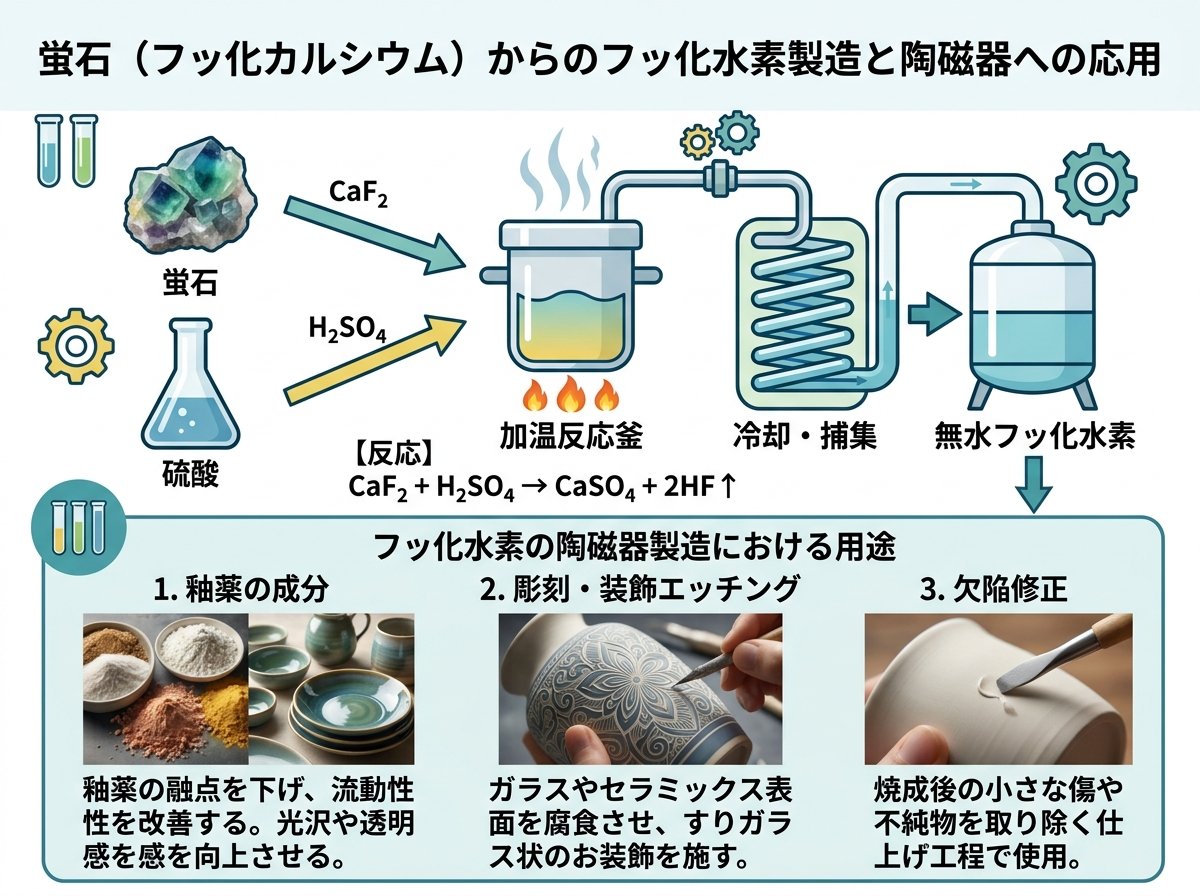 蛍石のフッ化水素製造用途