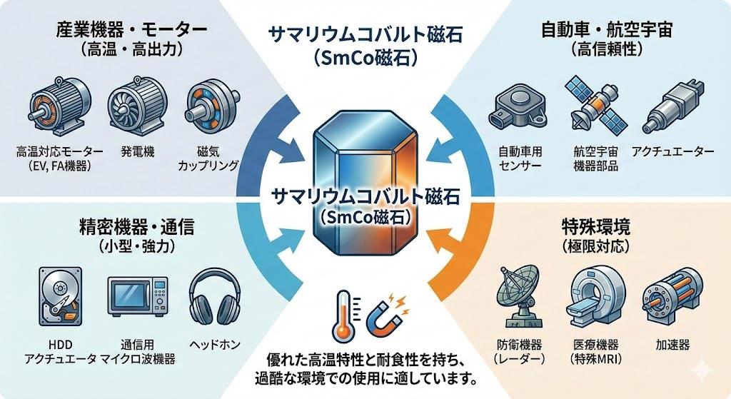 サマリウムコバルト磁石の用途