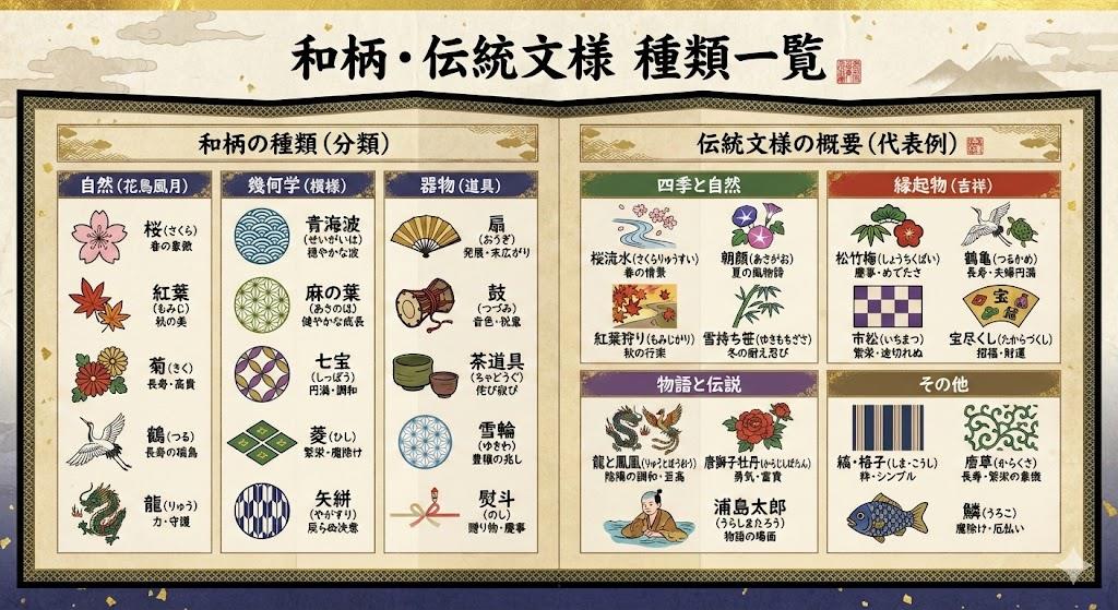 和柄一覧と伝統文様の種類