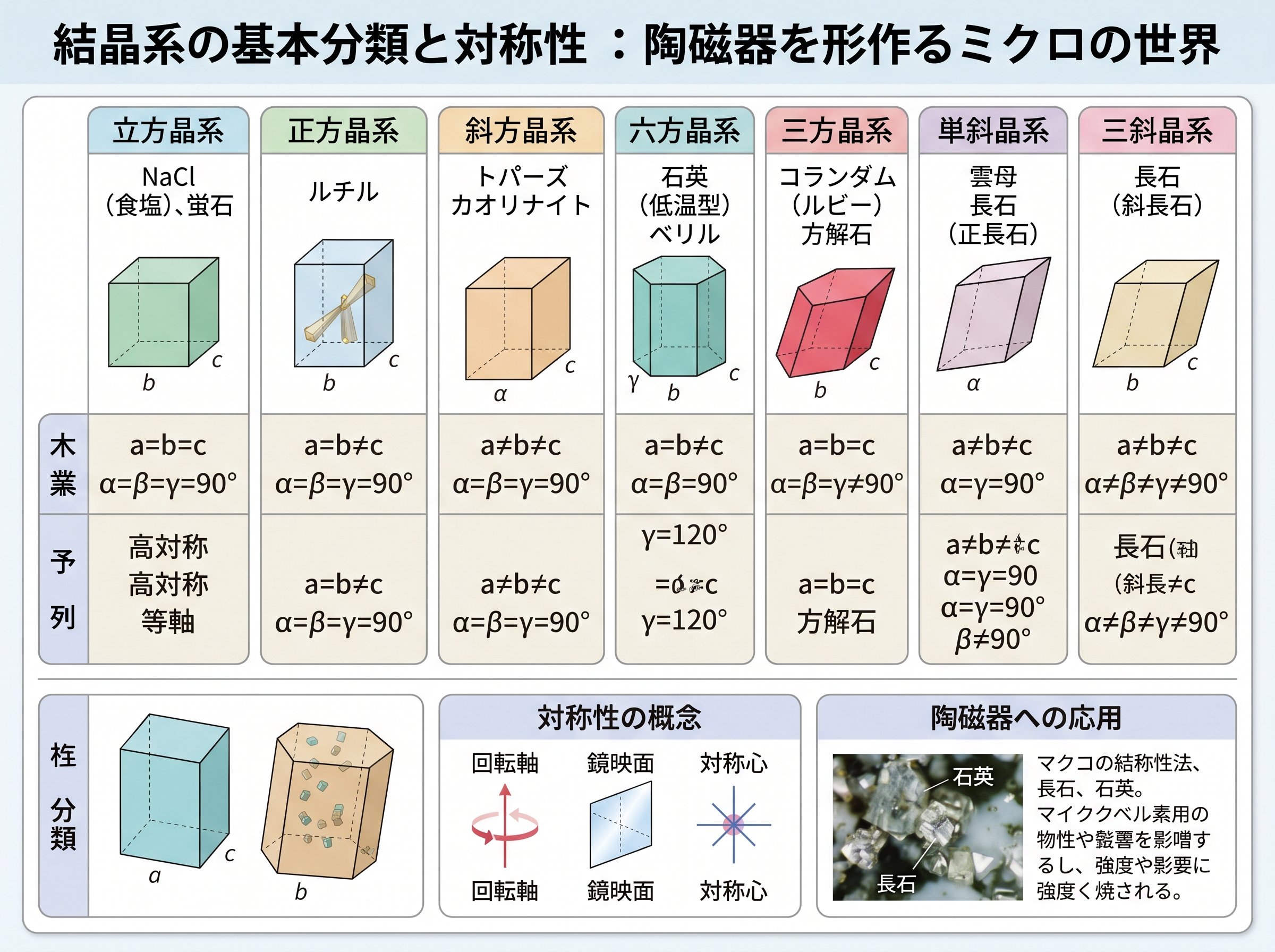 結晶系の基本分類と対称性