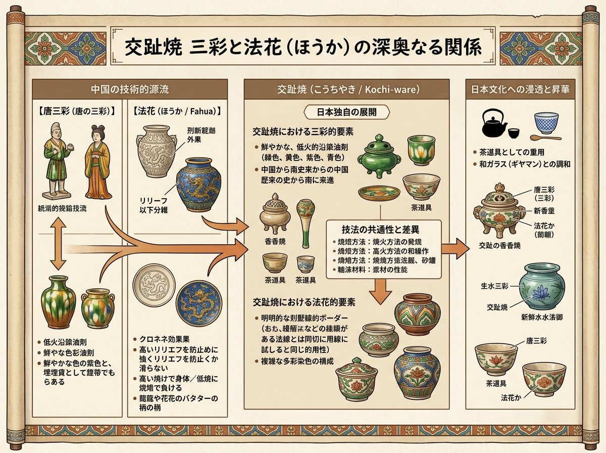 交趾焼の三彩と法花の関係