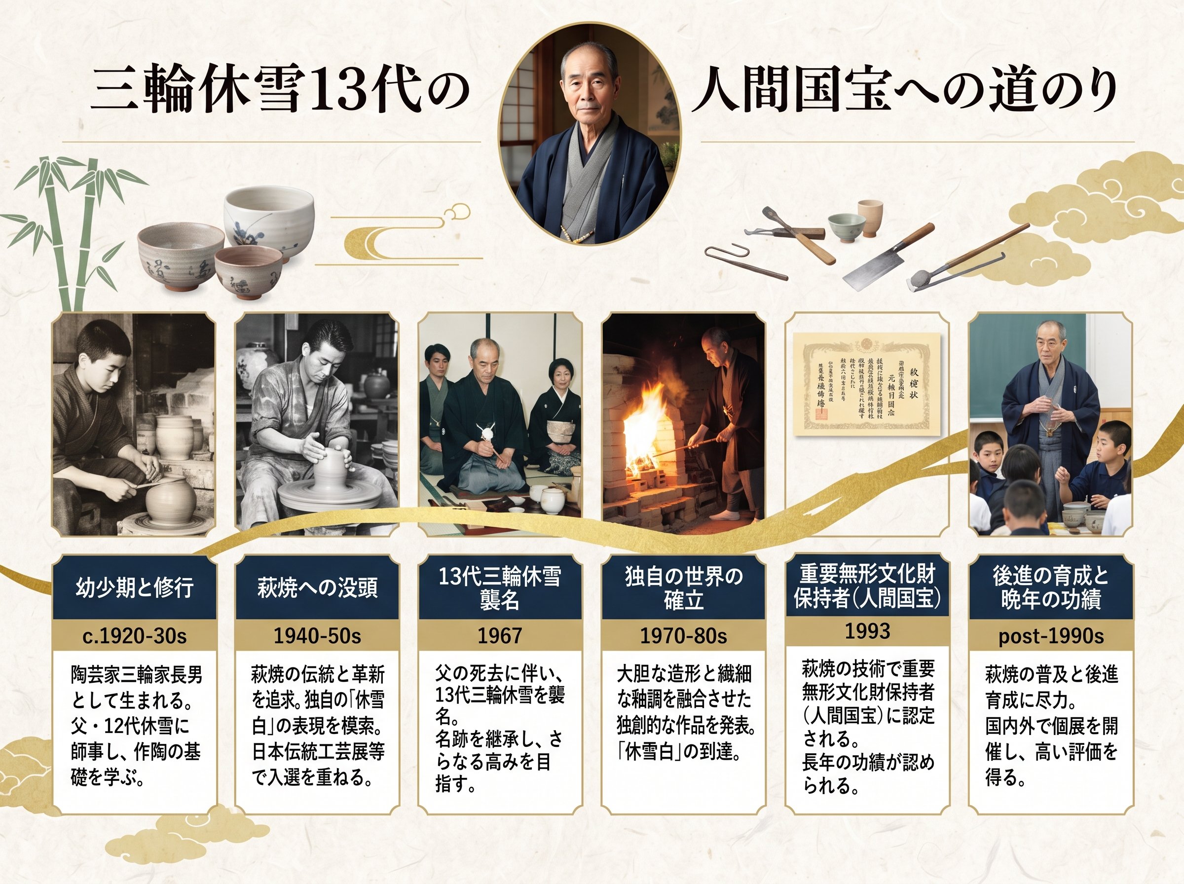 三輪休雪13代の人間国宝への道のり