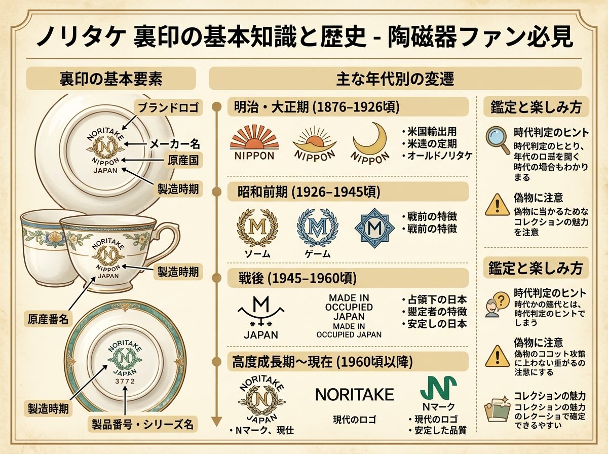 ノリタケ 裏印の基本知識と歴史