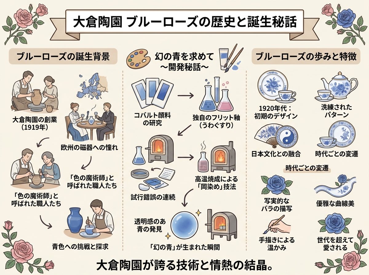 大倉陶園 ブルーローズの歴史と誕生秘話