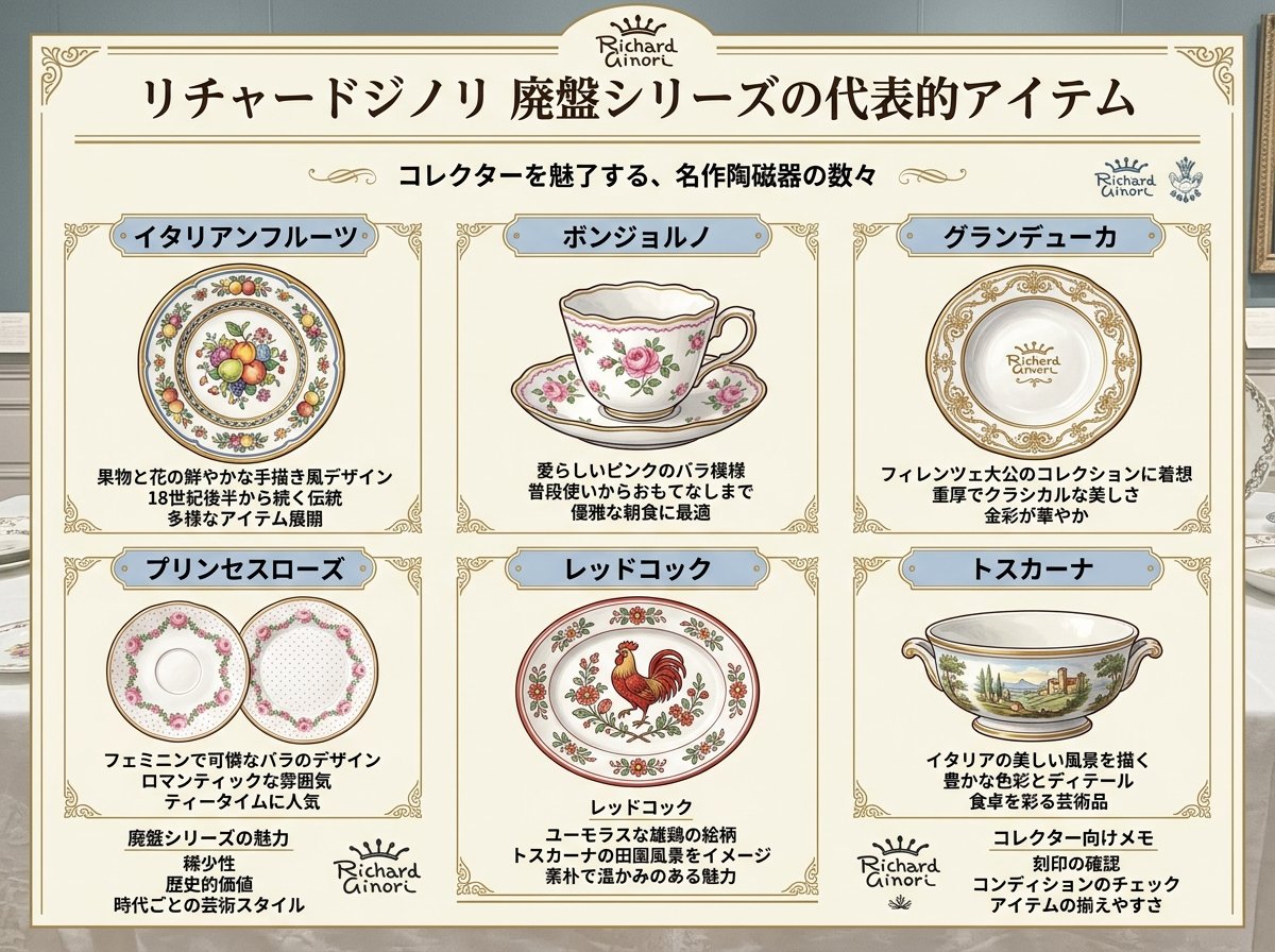 リチャードジノリ廃盤シリーズの代表的アイテム