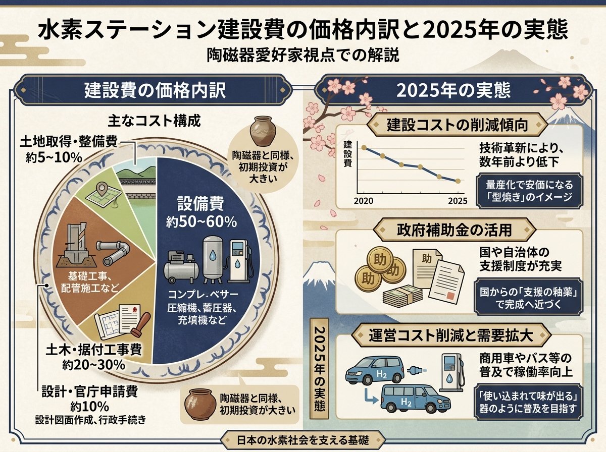 水素ステーション建設費の価格内訳と2025年の実態