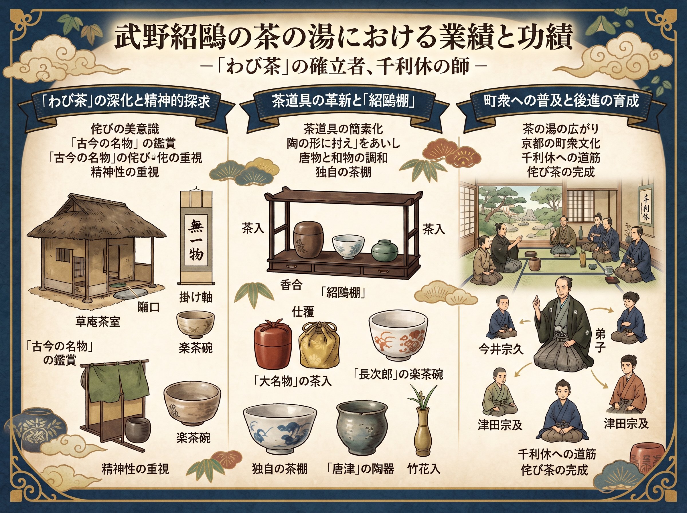 武野紹鴎の茶の湯における業績と功績