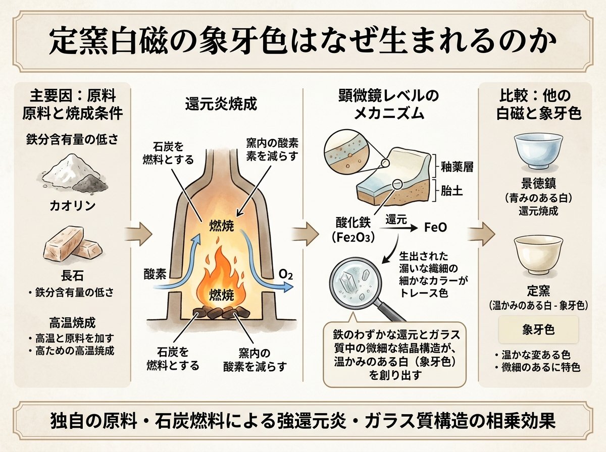 定窯白磁の象牙色はなぜ生まれるのか